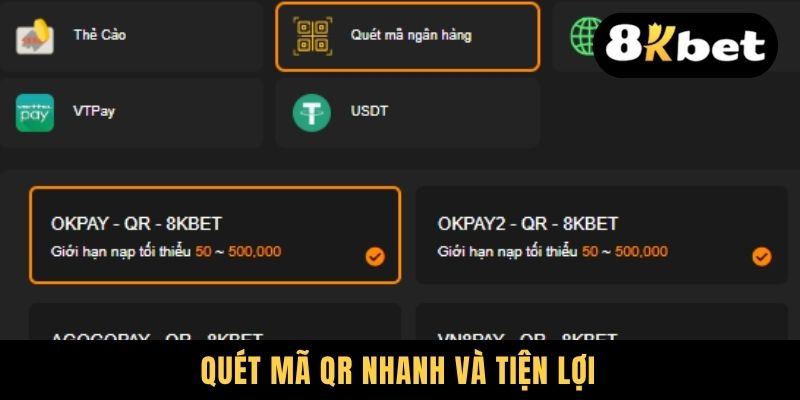Quét mã QR nhanh và tiện lợi